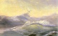 bracing the waves 1890 Romantic Ivan Aivazovsky Russian